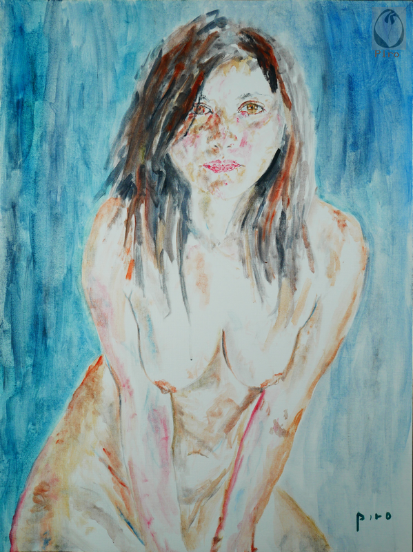 oil on paper - olio su carta di Piro